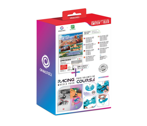 ONIVERSE Zestaw 2 in 1 Kierownice Racing Wheels i gra Smurfs Kart - 1467538 - zdjęcie 3